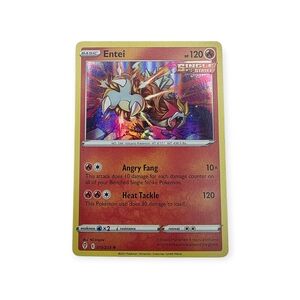2021 Entei Holographic Pokemon Trading Card